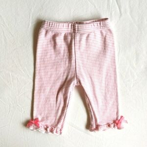 laura ashley baby pink & white striped pants 3 months